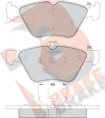 R Brake RB1159-396 - Kit de plaquettes de frein, frein à disque cwaw.fr