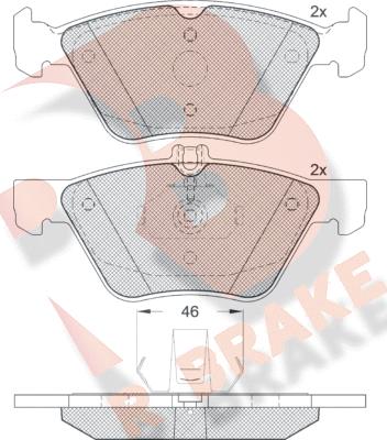 R Brake RB1159 - Kit de plaquettes de frein, frein à disque cwaw.fr