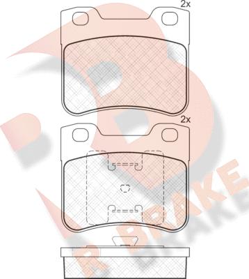 R Brake RB1150 - Kit de plaquettes de frein, frein à disque cwaw.fr