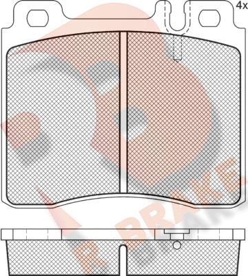 R Brake RB1158-396 - Kit de plaquettes de frein, frein à disque cwaw.fr