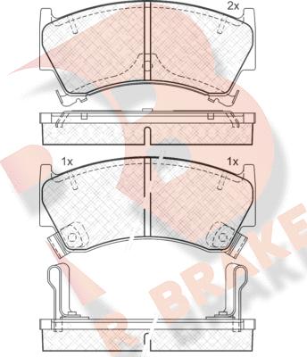 R Brake RB1153 - Kit de plaquettes de frein, frein à disque cwaw.fr