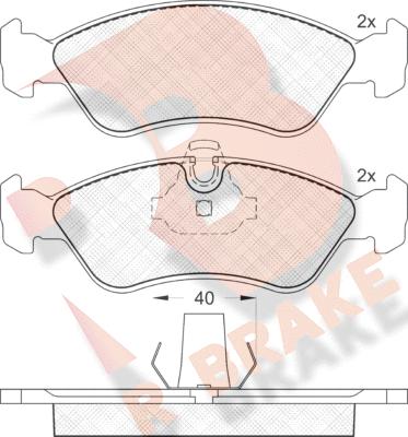 R Brake RB1152 - Kit de plaquettes de frein, frein à disque cwaw.fr