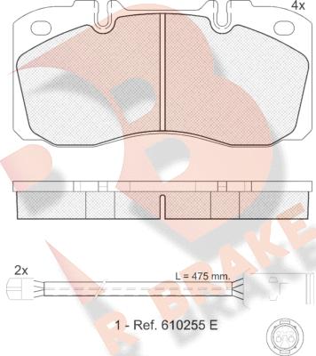 R Brake RB1161-116 - Kit de plaquettes de frein, frein à disque cwaw.fr