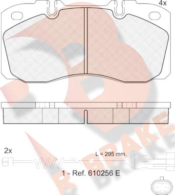 R Brake RB1161-117 - Kit de plaquettes de frein, frein à disque cwaw.fr