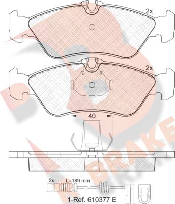 R Brake RB1103-203 - Kit de plaquettes de frein, frein à disque cwaw.fr