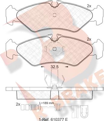 R Brake RB1102-203 - Kit de plaquettes de frein, frein à disque cwaw.fr