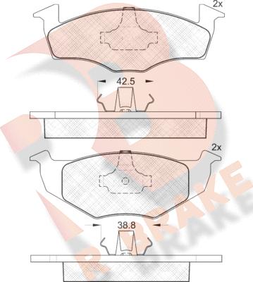 R Brake RB1119 - Kit de plaquettes de frein, frein à disque cwaw.fr