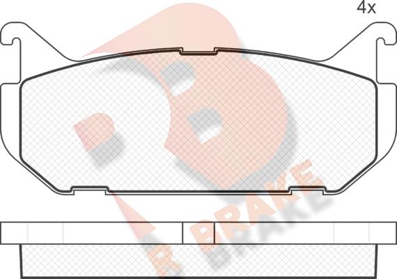 R Brake RB1110 - Kit de plaquettes de frein, frein à disque cwaw.fr