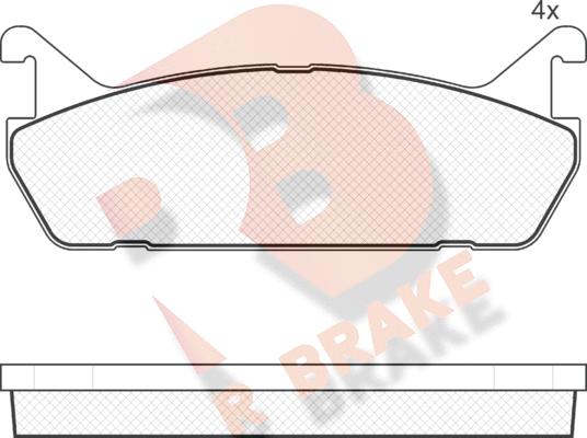 R Brake RB1186 - Kit de plaquettes de frein, frein à disque cwaw.fr