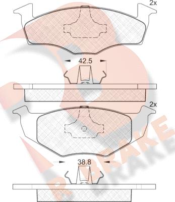 R Brake RB1130 - Kit de plaquettes de frein, frein à disque cwaw.fr