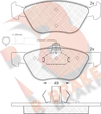 R Brake RB1125 - Kit de plaquettes de frein, frein à disque cwaw.fr