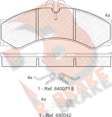 R Brake RB1126-204 - Kit de plaquettes de frein, frein à disque cwaw.fr