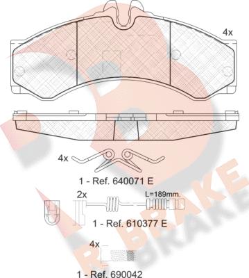 R Brake RB1126-203 - Kit de plaquettes de frein, frein à disque cwaw.fr