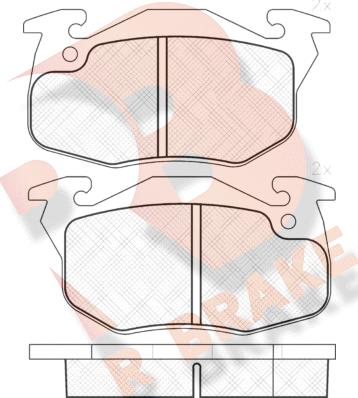 R Brake RB1120 - Kit de plaquettes de frein, frein à disque cwaw.fr