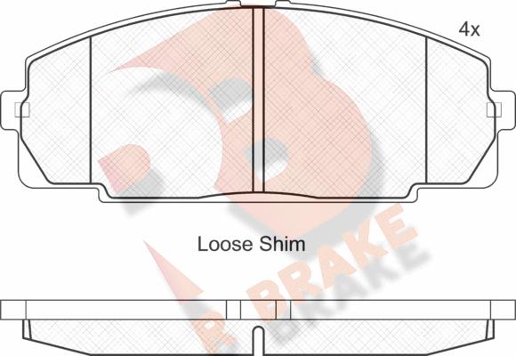 R Brake RB1170 - Kit de plaquettes de frein, frein à disque cwaw.fr