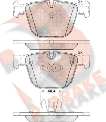 R Brake RB1896 - Kit de plaquettes de frein, frein à disque cwaw.fr