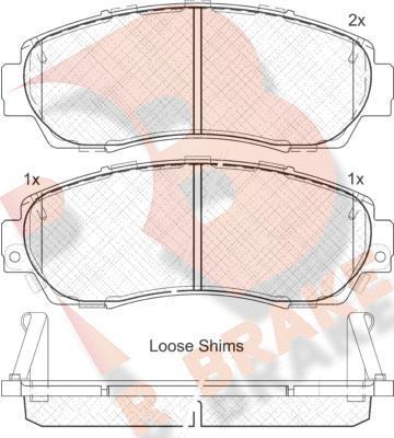 R Brake RB1811 - Kit de plaquettes de frein, frein à disque cwaw.fr