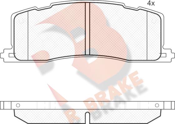 R Brake RB1817 - Kit de plaquettes de frein, frein à disque cwaw.fr