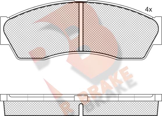 R Brake RB1884 - Kit de plaquettes de frein, frein à disque cwaw.fr