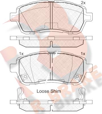 R Brake RB1881-200 - Kit de plaquettes de frein, frein à disque cwaw.fr