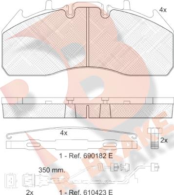 R Brake RB1831-122 - Kit de plaquettes de frein, frein à disque cwaw.fr