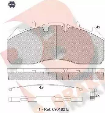 R Brake RB1831 G - Kit de plaquettes de frein, frein à disque cwaw.fr