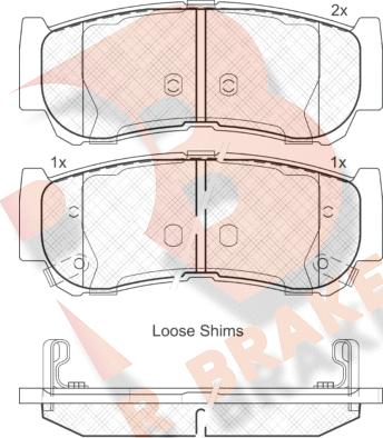 R Brake RB1829 - Kit de plaquettes de frein, frein à disque cwaw.fr