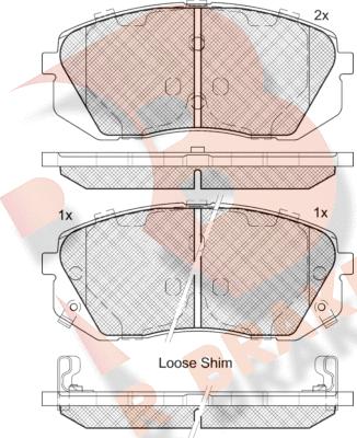 R Brake RB1826 - Kit de plaquettes de frein, frein à disque cwaw.fr