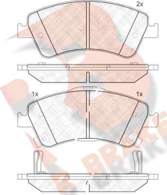 R Brake RB1871 - Kit de plaquettes de frein, frein à disque cwaw.fr