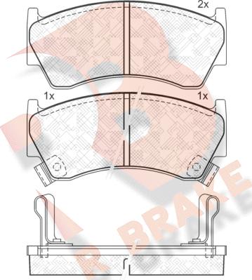 R Brake RB1394 - Kit de plaquettes de frein, frein à disque cwaw.fr