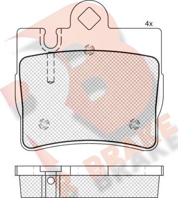 R Brake RB1390-396 - Kit de plaquettes de frein, frein à disque cwaw.fr