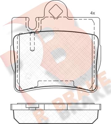 R Brake RB1390 - Kit de plaquettes de frein, frein à disque cwaw.fr