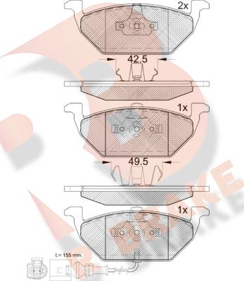 R Brake RB1349-071 - Kit de plaquettes de frein, frein à disque cwaw.fr