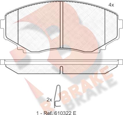 R Brake RB1345 - Kit de plaquettes de frein, frein à disque cwaw.fr