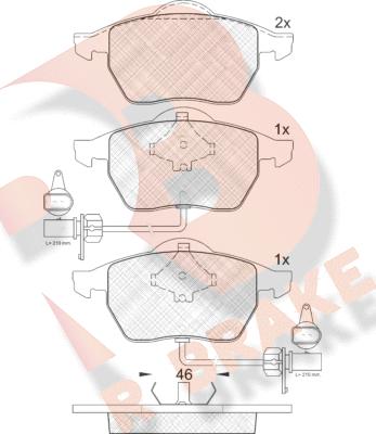 R Brake RB1362 - Kit de plaquettes de frein, frein à disque cwaw.fr