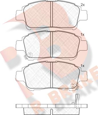 R Brake RB1304 - Kit de plaquettes de frein, frein à disque cwaw.fr