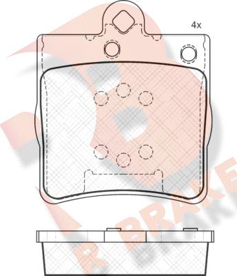 R Brake RB1311 - Kit de plaquettes de frein, frein à disque cwaw.fr