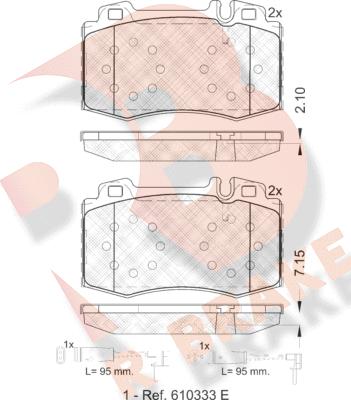 R Brake RB1389-203 - Kit de plaquettes de frein, frein à disque cwaw.fr