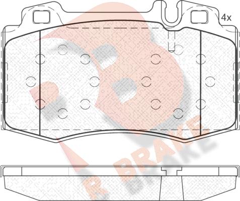 R Brake RB1389 - Kit de plaquettes de frein, frein à disque cwaw.fr