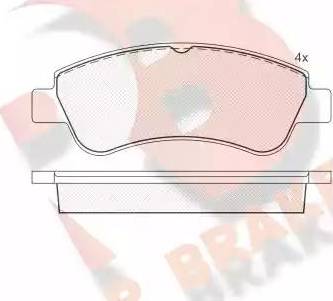 R Brake RB1388 - Kit de plaquettes de frein, frein à disque cwaw.fr