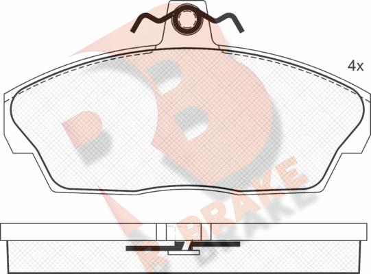 R Brake RB1332 - Kit de plaquettes de frein, frein à disque cwaw.fr