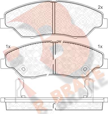 R Brake RB1370 - Kit de plaquettes de frein, frein à disque cwaw.fr