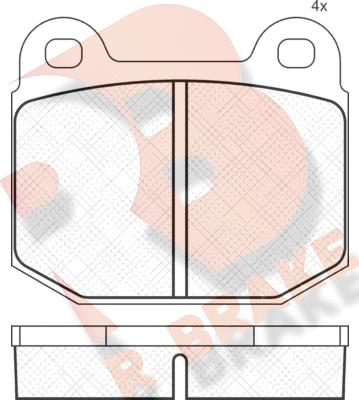 R Brake RB1371 - Kit de plaquettes de frein, frein à disque cwaw.fr