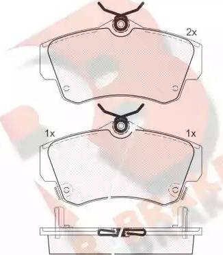 R Brake RB1378 - Kit de plaquettes de frein, frein à disque cwaw.fr