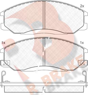 R Brake RB1372 - Kit de plaquettes de frein, frein à disque cwaw.fr