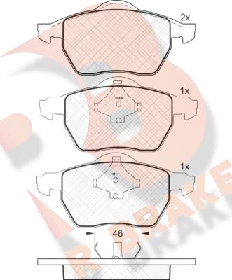 R Brake RB1294 - Kit de plaquettes de frein, frein à disque cwaw.fr