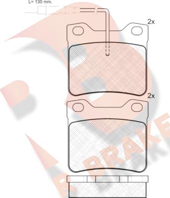 R Brake RB1241 - Kit de plaquettes de frein, frein à disque cwaw.fr