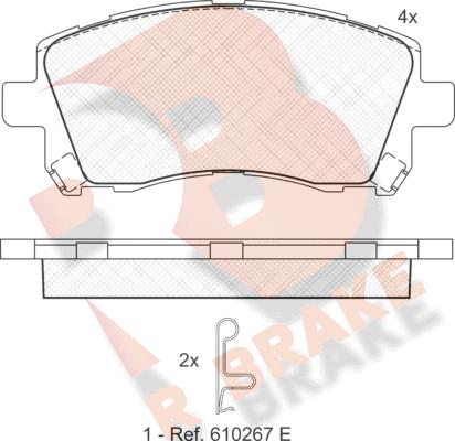 R Brake RB1247 - Kit de plaquettes de frein, frein à disque cwaw.fr