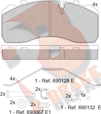 R Brake RB1254-066 - Kit de plaquettes de frein, frein à disque cwaw.fr