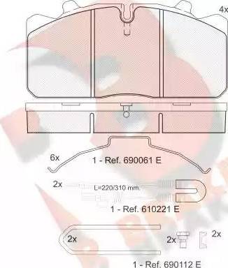 R Brake RB1253-113 - Kit de plaquettes de frein, frein à disque cwaw.fr